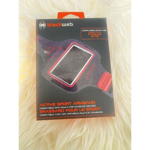 2 Blackweb Red & Black Active Sport Armband, Iphone 6 ET Samsung for Gym Runing - Picture 4 of 5